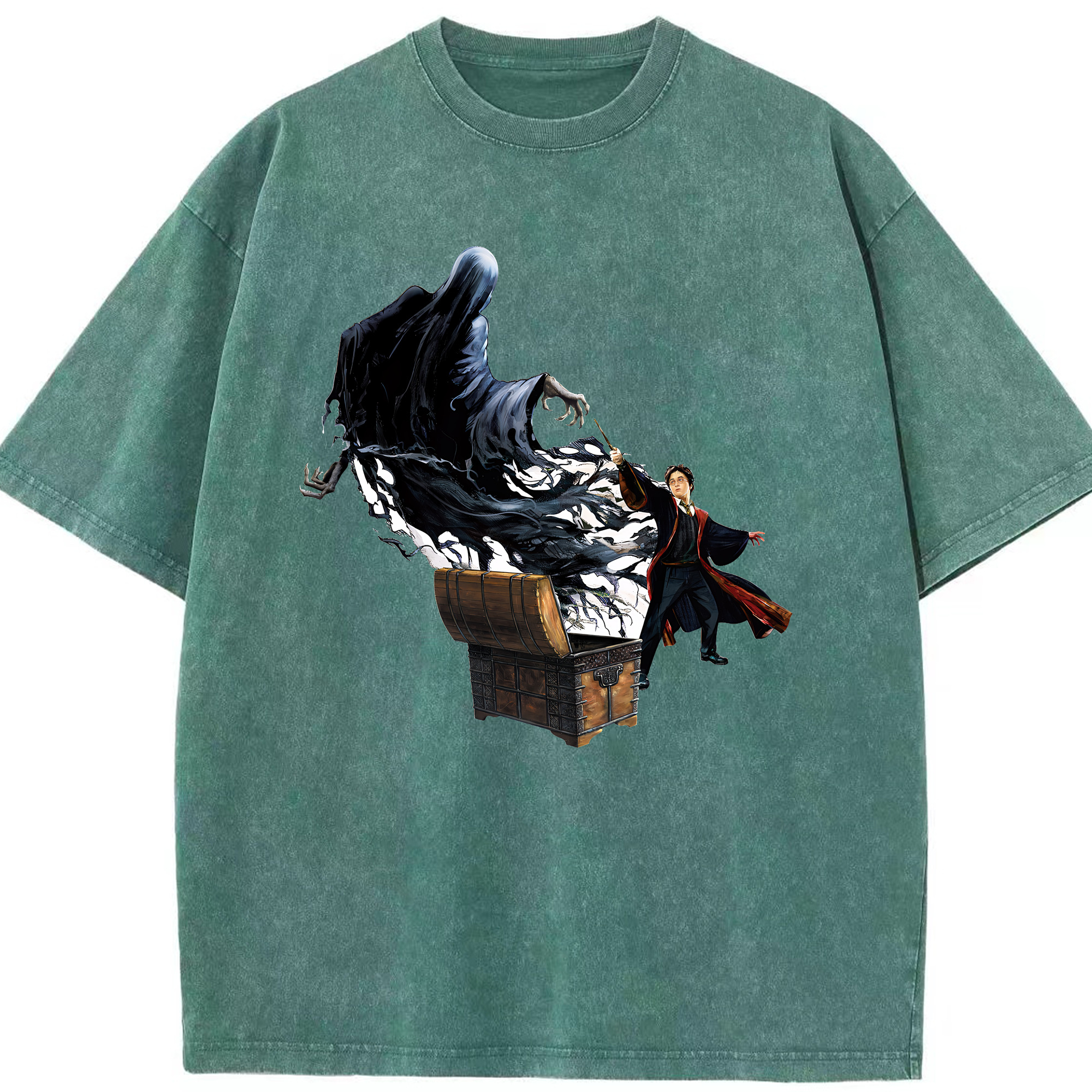 （画像用） Harry Potter ハリー・ポッターシリーズ 綿100% ヴィンテージ風 半袖Tシャツ（フロントプリント）